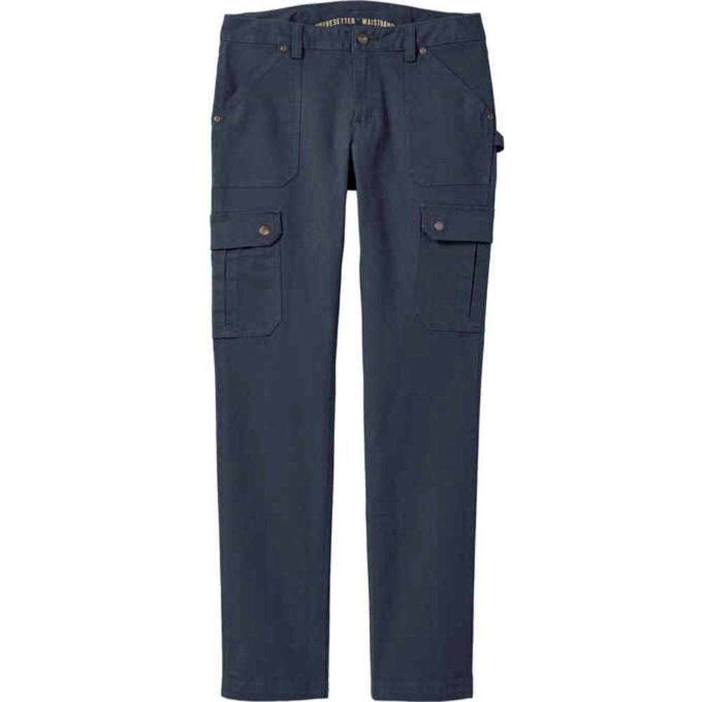 Navy Blue Duluth Trading Co. Slim Leg Cargo Pants for Tall Women